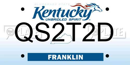 QS2T2D Kentucky License Plate