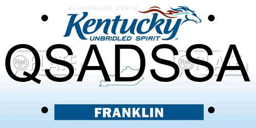 QSADSSA Kentucky License Plate