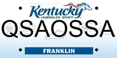 QSAOSSA Kentucky License Plate