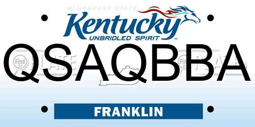 QSAQBBA Kentucky License Plate