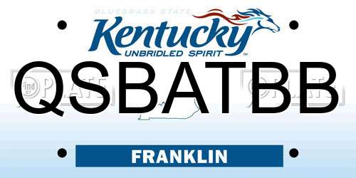 QSBATBB Kentucky License Plate