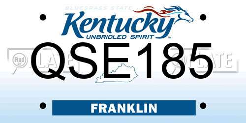 QSE185 Kentucky License Plate