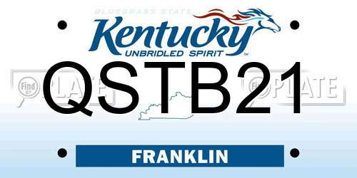 QSTB21 Kentucky License Plate