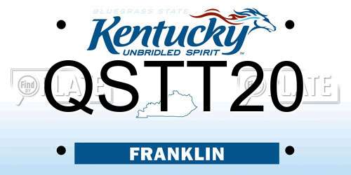 QSTT20 Kentucky License Plate