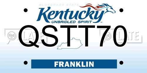QSTT70 Kentucky License Plate
