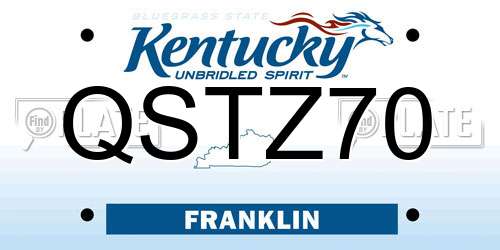 QSTZ70 Kentucky License Plate