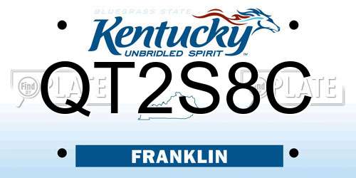 QT2S8C Kentucky License Plate