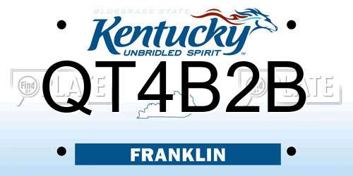 QT4B2B Kentucky License Plate