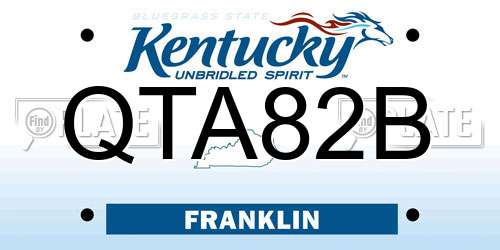 QTA82B Kentucky License Plate