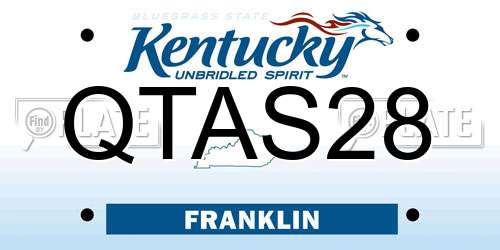 QTAS28 Kentucky License Plate