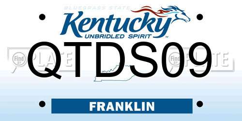 QTDS09 Kentucky License Plate