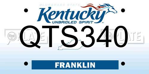 QTS340 Kentucky License Plate