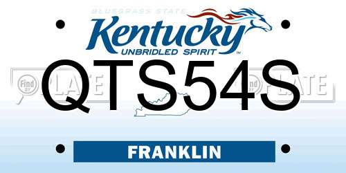 QTS54S Kentucky License Plate