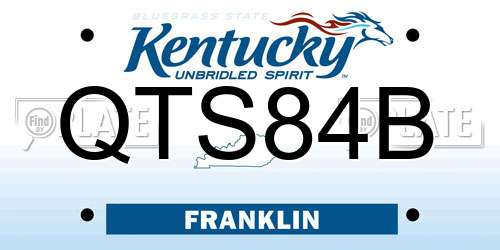 QTS84B Kentucky License Plate