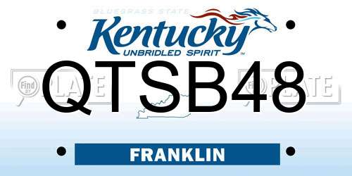 QTSB48 Kentucky License Plate