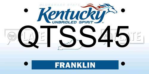 QTSS45 Kentucky License Plate