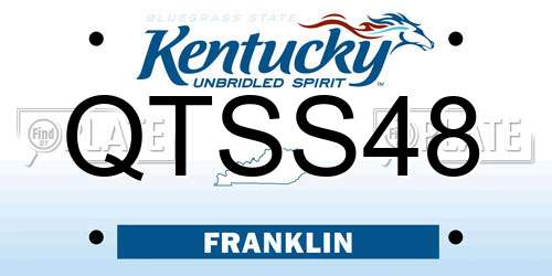 QTSS48 Kentucky License Plate
