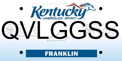 QVLGGSS Kentucky License Plate