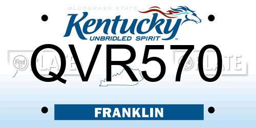 QVR570 Kentucky License Plate