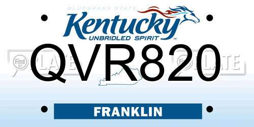 QVR820 Kentucky License Plate