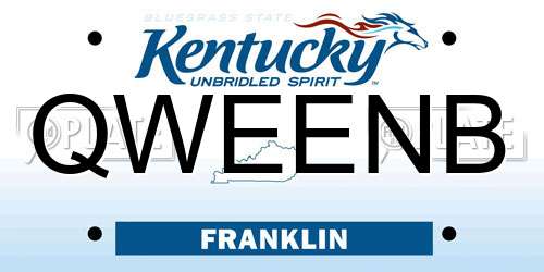 QWEENB Kentucky License Plate
