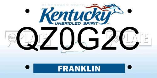 QZ0G2C Kentucky License Plate