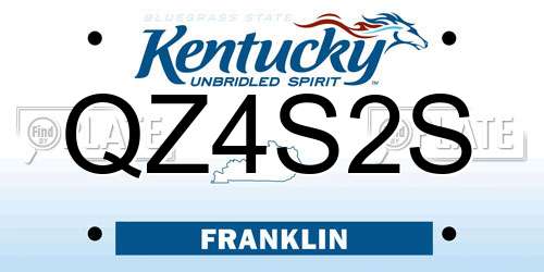 QZ4S2S Kentucky License Plate