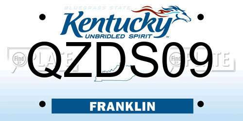 QZDS09 Kentucky License Plate