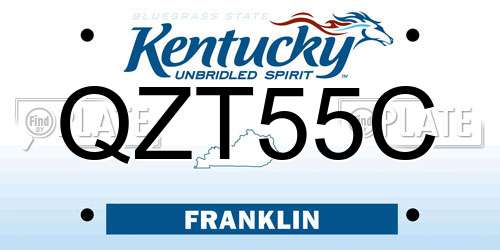 QZT55C Kentucky License Plate