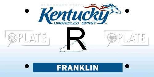 R Kentucky License Plate