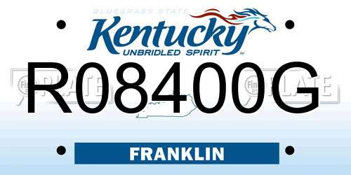 R08400G Kentucky License Plate