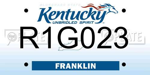 R1G023 Kentucky License Plate