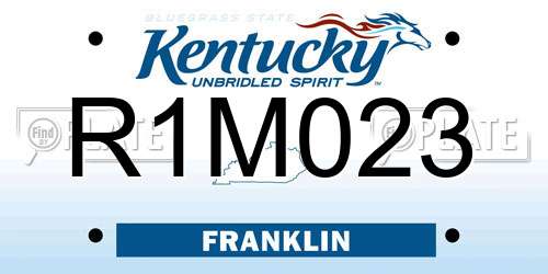 R1M023 Kentucky License Plate