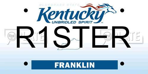 R1STER Kentucky License Plate
