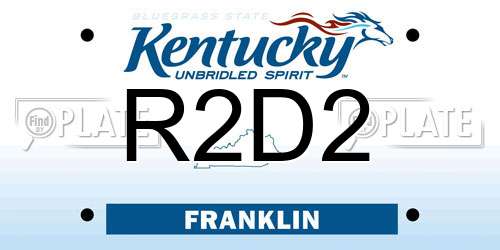 R2D2 Kentucky License Plate