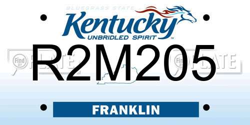 R2M205 Kentucky License Plate