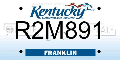 R2M891 Kentucky License Plate