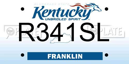 R341SL Kentucky License Plate