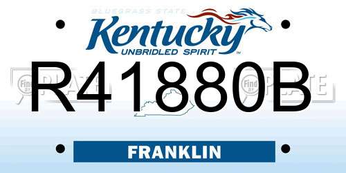 R41880B Kentucky License Plate