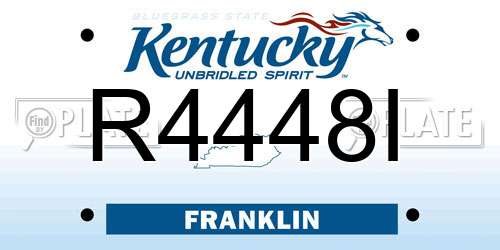 R4448I Kentucky License Plate