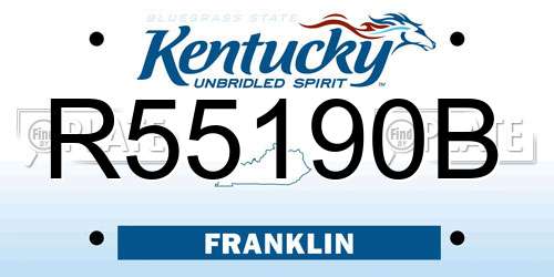 R55190B Kentucky License Plate