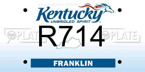 R714 Kentucky License Plate