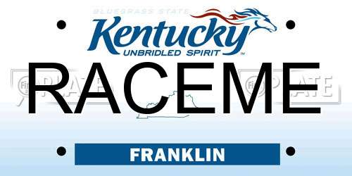 RACEME Kentucky License Plate
