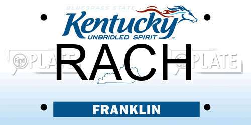 RACH Kentucky License Plate