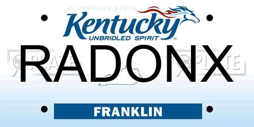 RADONX Kentucky License Plate
