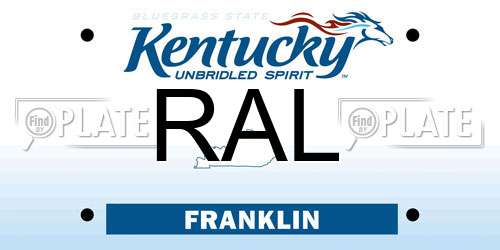 RAL Kentucky License Plate