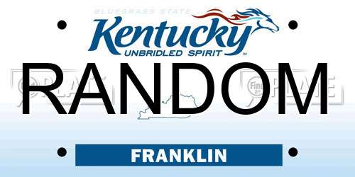 RANDOM Kentucky License Plate