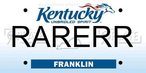 RARERR Kentucky License Plate