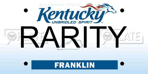 RARITY Kentucky License Plate
