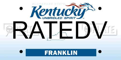 RATEDV Kentucky License Plate